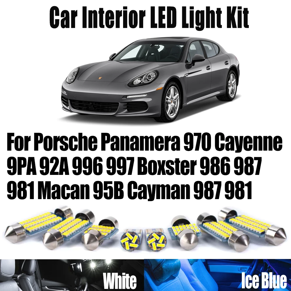 For Porsche Panamera 970 Cayenne 9PA 92A 996 997 Boxster 986 987 981 Macan 95B Cayman 987 981 Car LED Interior Ceiling Light Kit