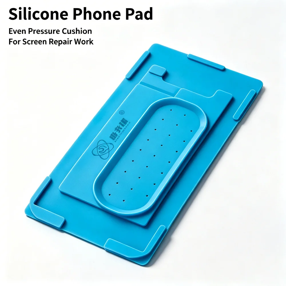 Vacuum Hole Blue Silicone Reverse Separator Mat Heat Resistant Cushion For Cell Phone LCD Screen Reverse Separation Workshop