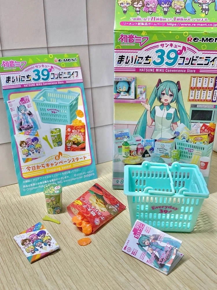 Re-Ment Anime Hatsune Miku 39 tienda de conveniencia caja ciega Kaito Kawaii accesorios de comida en miniatura modelo coleccionar juguete regalo de cumpleaños