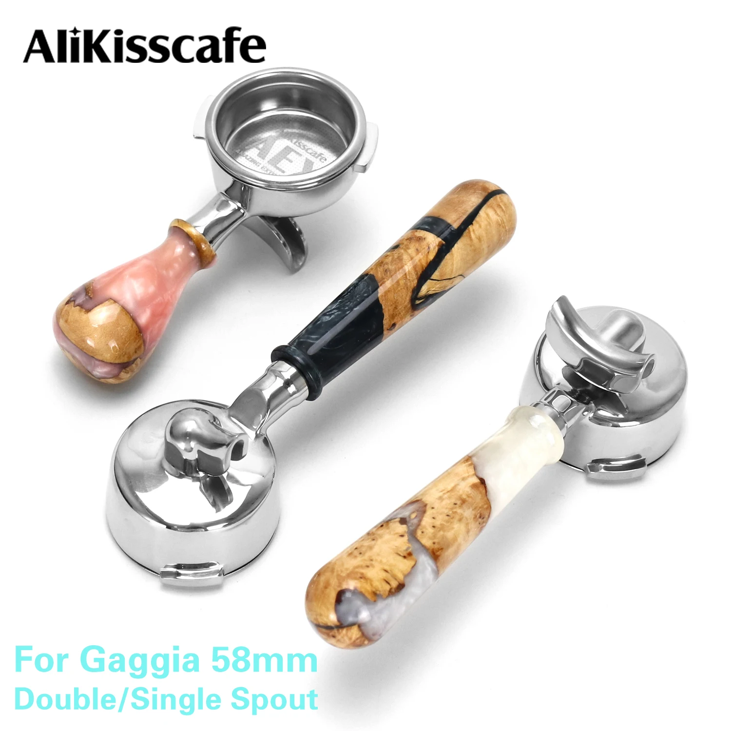 AliKisscafe 58MM Coffee Portafilter For GAGGIA Classic Pro Single Spout Double Shot Espresso Machine Accessories Barista Tools