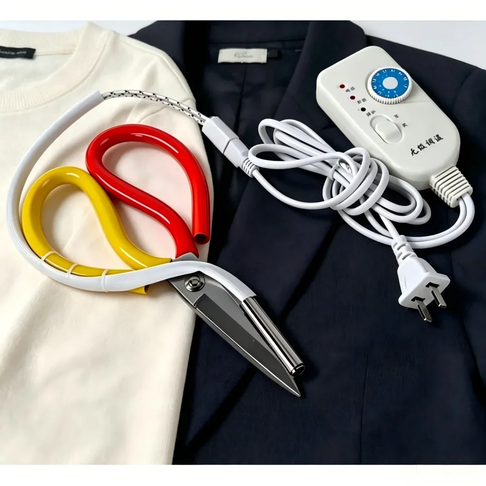 Adjustable Temperature Electric Thermal Scissors Hot Knife Cutter for Ribbon Zipper Nylon Rope Label Cutting DIY Tailor Tools