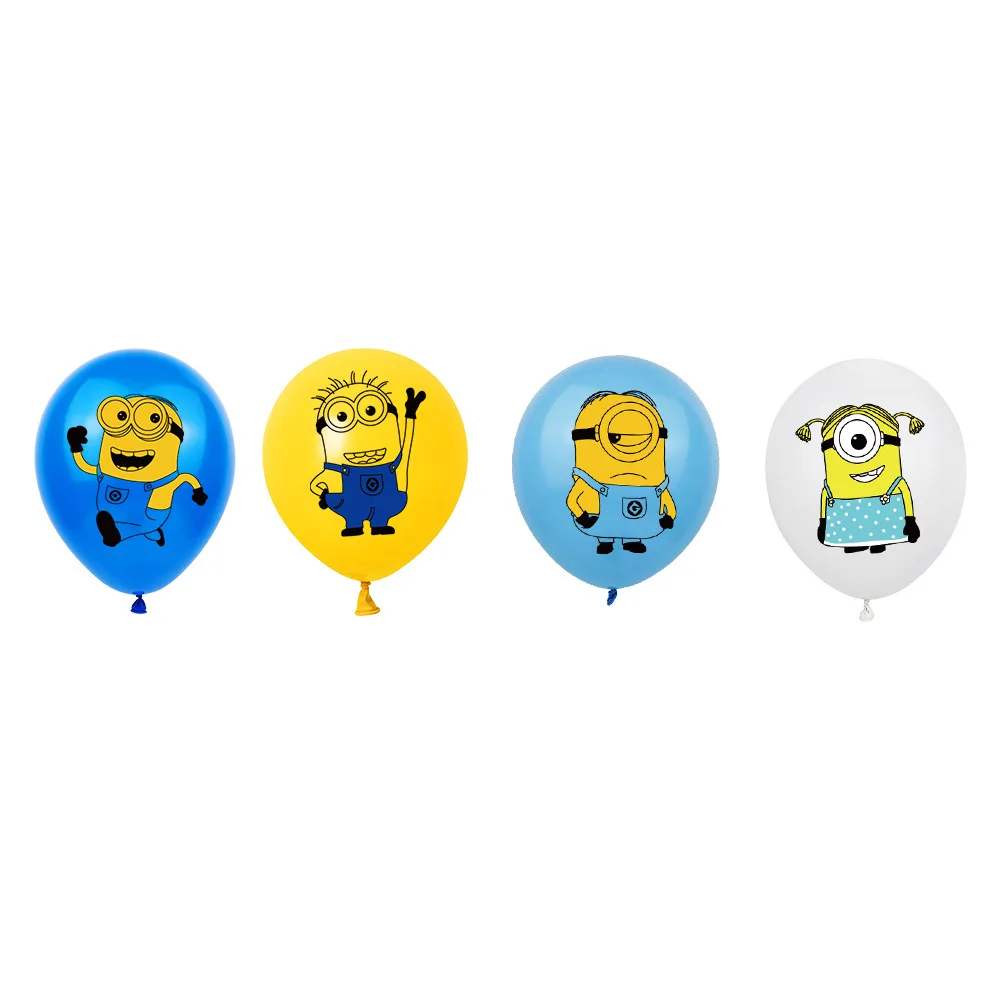 Miniones Kids Birthday Party Decoration Balloon Banner Backdrop Tableware Cake Topper Set Baby Party Decoration Children Gifts image 6