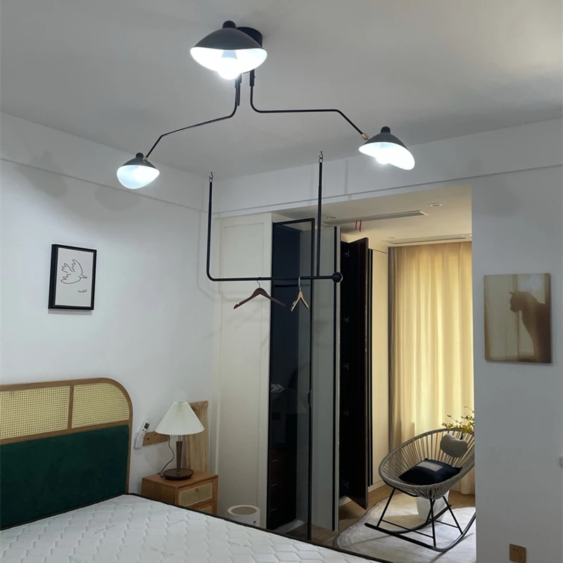 الحديثة النمط الصناعي مفرع ثريا من الحديد المستخدمة لغرفة المعيشة فيلا العلية غرفة نوم معلقة مصباح تركيبات الإضاءة الداخلية