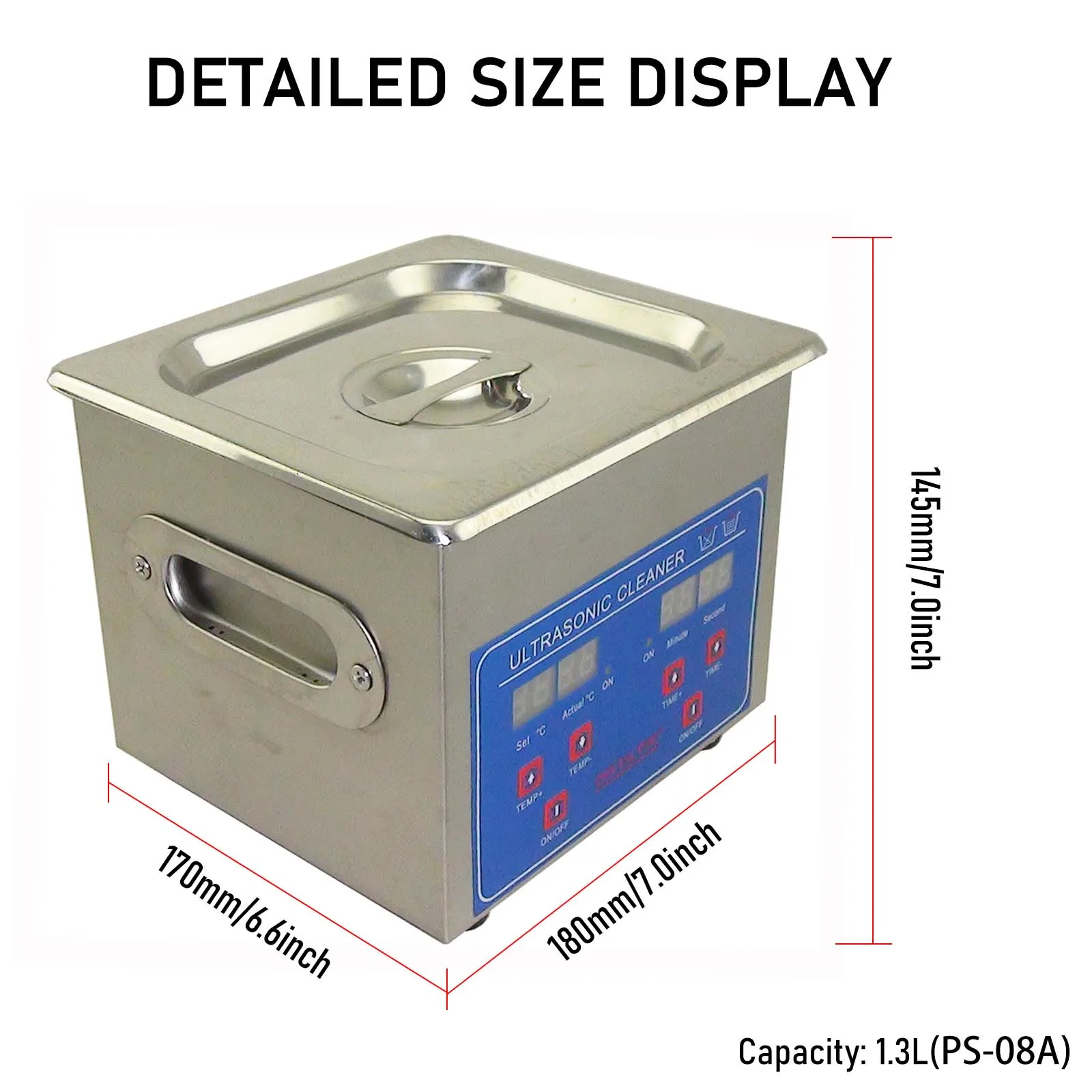 Mini Industrial Ultrasonic Cleaning Machine - Oil Removal, Rust and Scale Removal for Laboratory Hardware Components