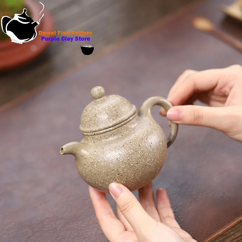 Yixing handmade purple clay teapot raw ore 16 mesh coarse sand section mud ball teapot tea set