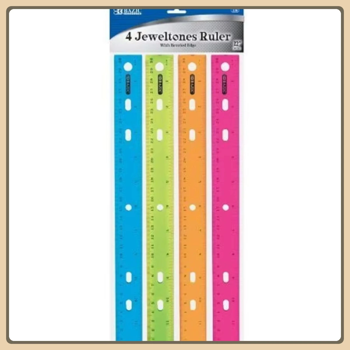 Righelli scolastici multicolori da 12 pollici, bastoncino di misurazione a doppia scala per l'aula dell'ufficio