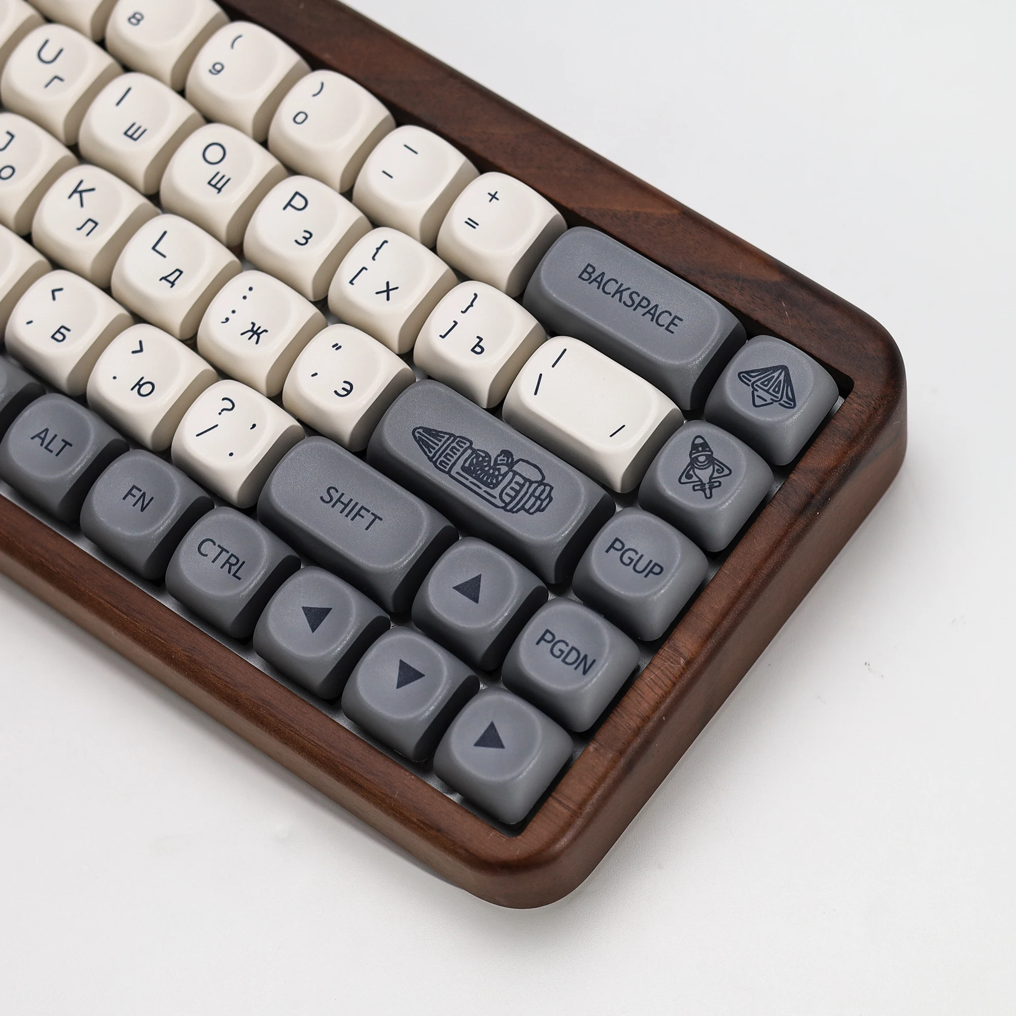 KBDiy Russische Tastenkappen Retro Vision Theme KOA MOA Profil PBT ISO MAC Tastenkappen Maßanfertigung für MX-Schalter 60 Gaming Mechanische Tastatur – Detail 20