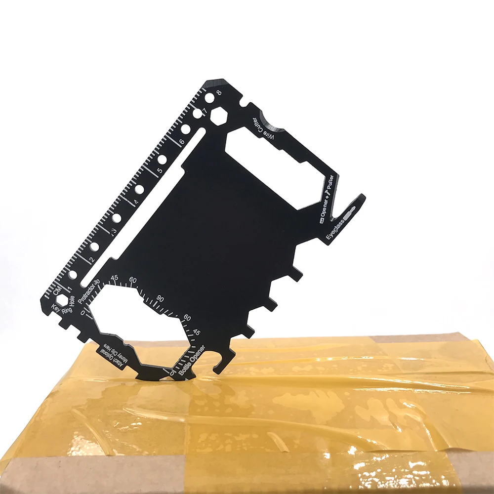 

Survival 46- In- 1 Outdoor Metal Swiss Wallet Business Pocket Multitool Credit Card