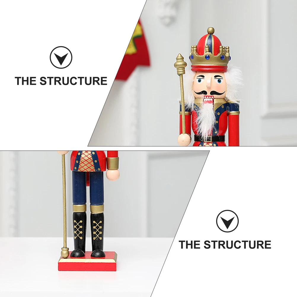

1 pc Walnut Soldier Adorn Wooden Nutcracker Portable Christmas Gift Decorative Puppet Xmas Nutcracker Ornament For Kids Adults