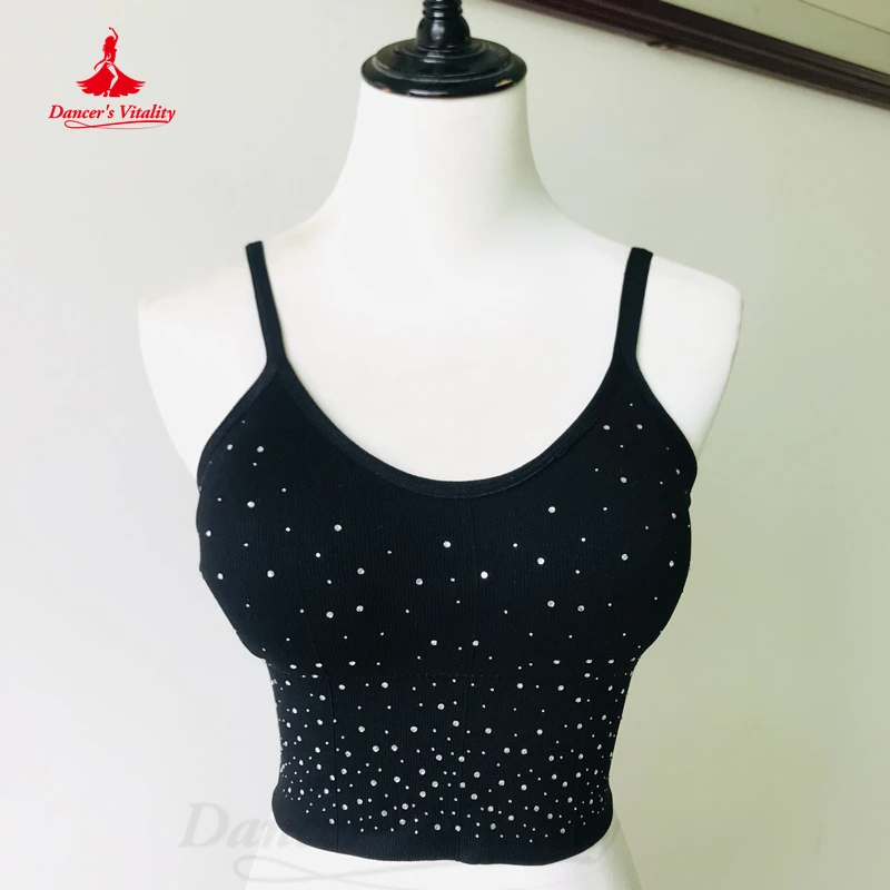 Belly Dance Top for Women Dance Bra with Breast Cushion Training Clothes Underlying Underwear Wrapping Breast Bellydance Suit