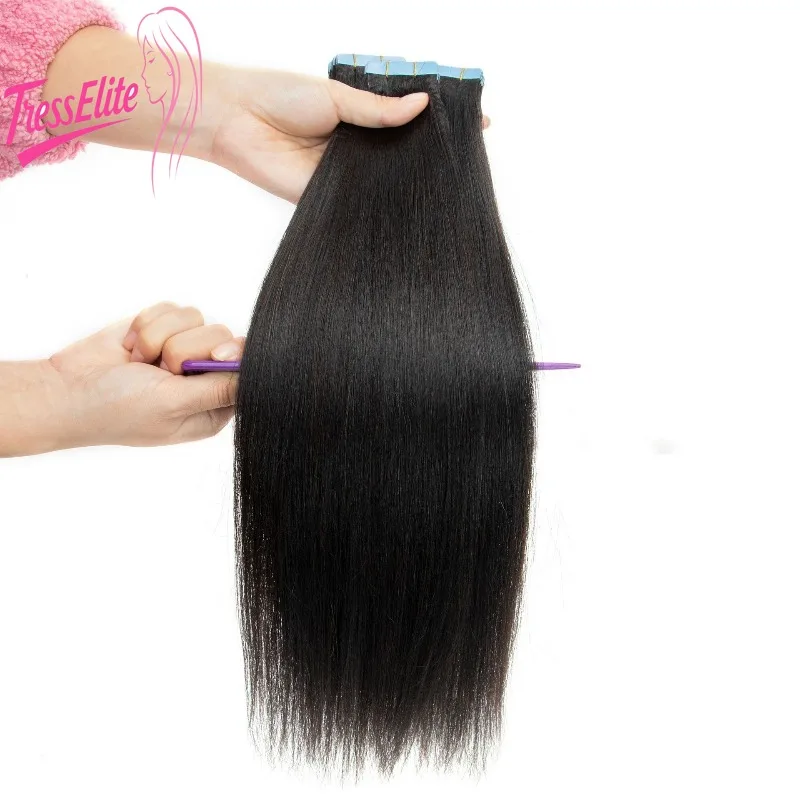 

Высокое качество, 100% человеческие волосы, афро-кудрявая прямая лента для наращивания человеческих волос для женщин, естественный внешний вид, широкопопулярный