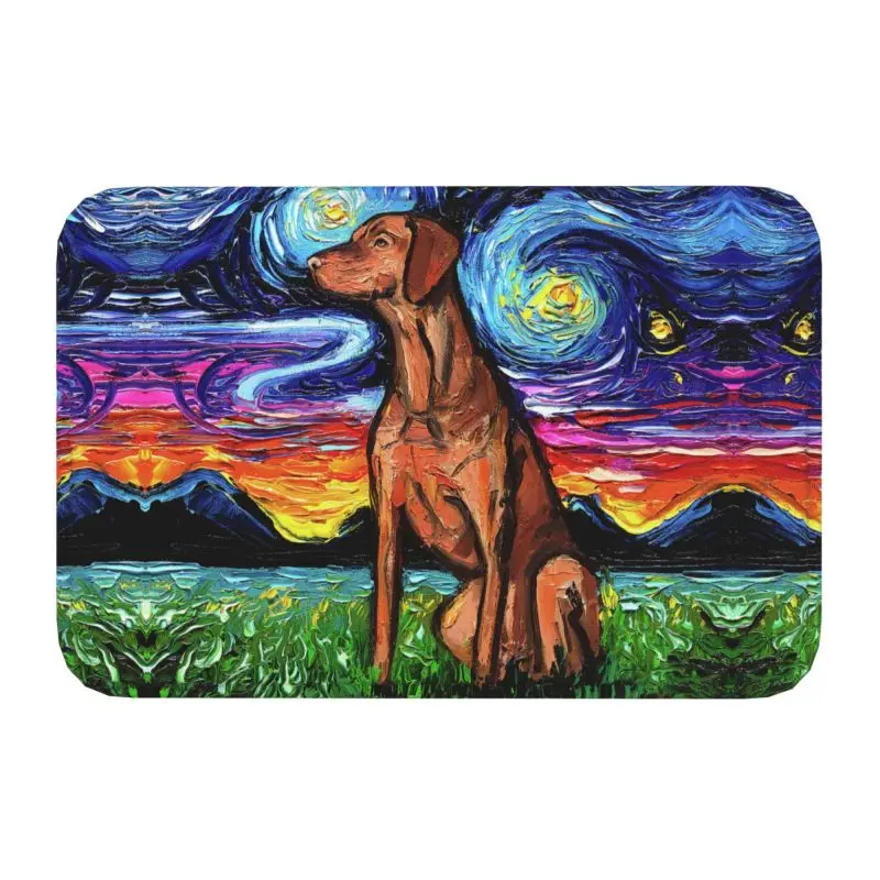 Vizsla Starry Night Doormat Anti-Slip Kitchen Bath Mat Living Room Door Floor Entrance Carpet Rug