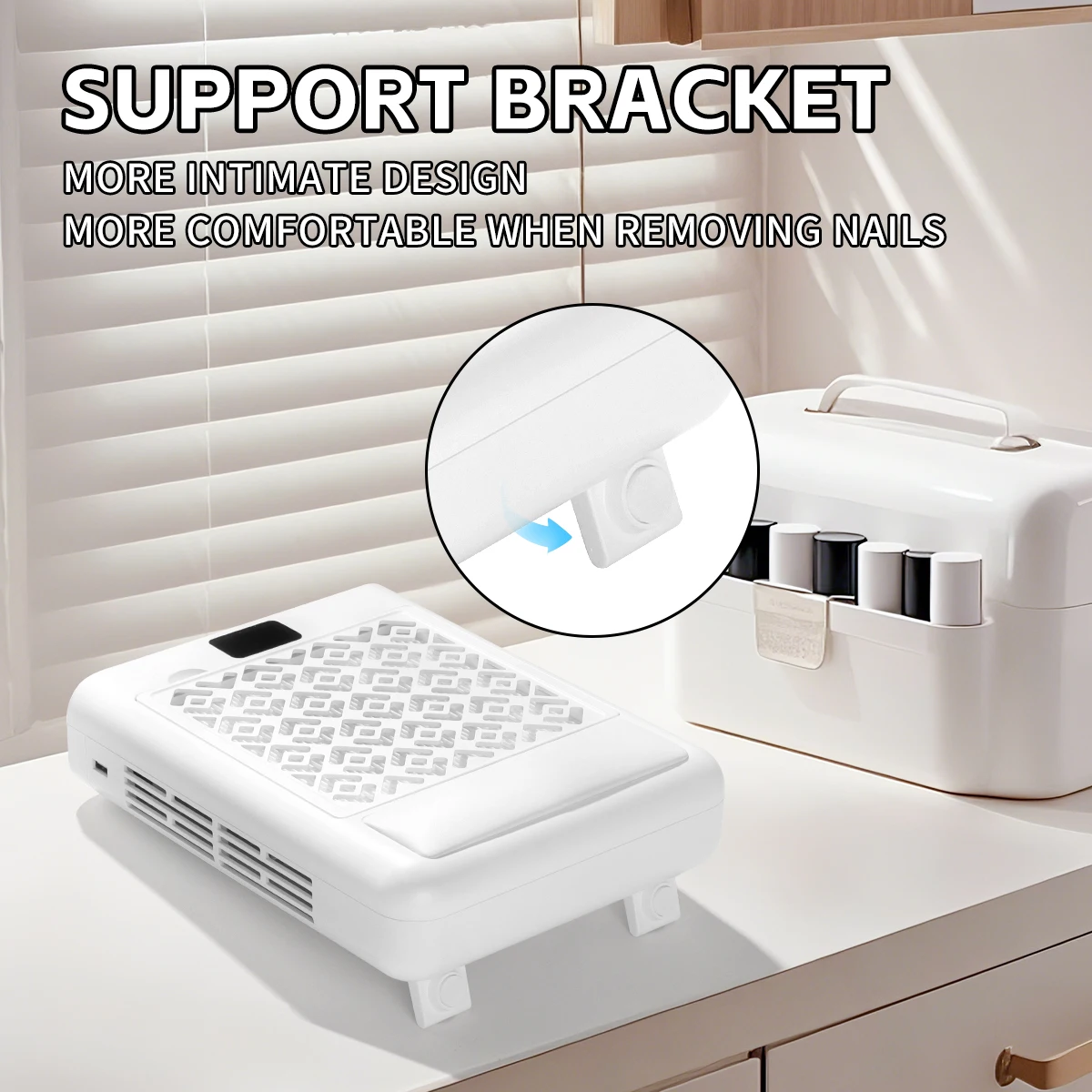 Turbine Brushless Nail Dust Collector – 2 wiederverwendbare Filter, professioneller Nagel-Vakuum-Extraktor für den Nagelstudio