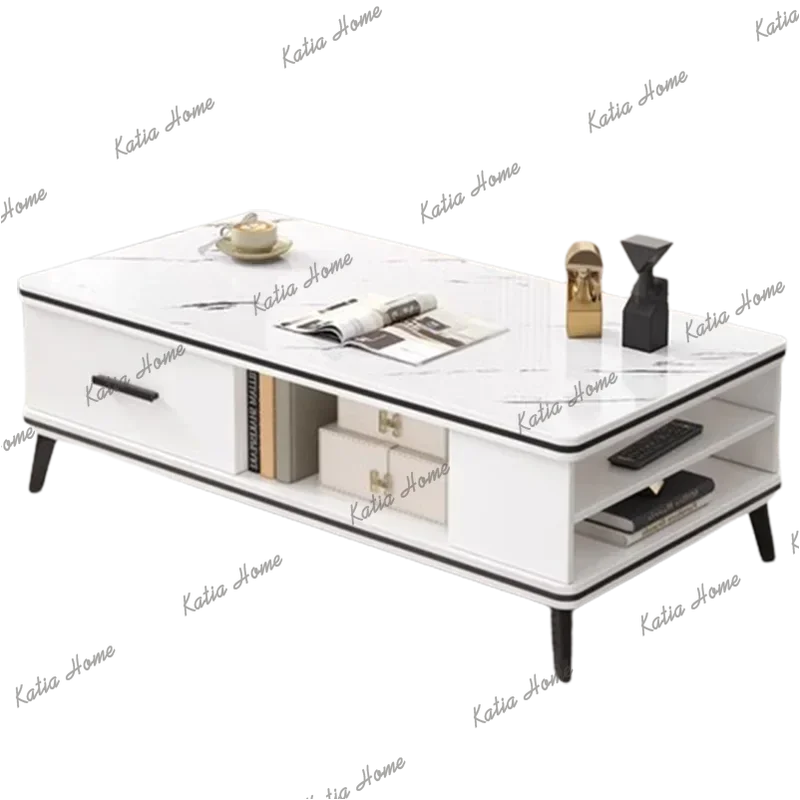 Factory Direct Bedroom Luxury Coffee Table Nordic Storage Mobile Living Room Coffee Table Mesa Lateral Modern Kaffee Tische Home