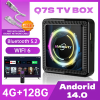 Janmifly Q7S TV Box Android14 Allwinner H313 Octa Core Support 4K 6K Netflix 4GB 128GB WIFI 6 Set Top Box Home Media Player