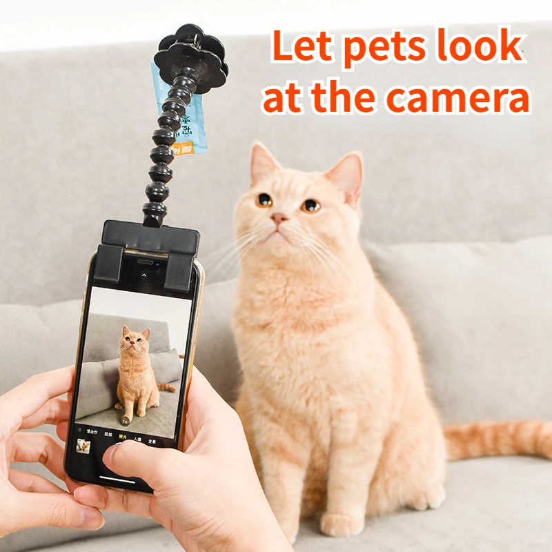 Pets Selfie Stick Selfie Artifact Dogs Cats Toys Look At The Camera Phone Clip Take Pictures of Pet Dog Cat Supplies Accessories