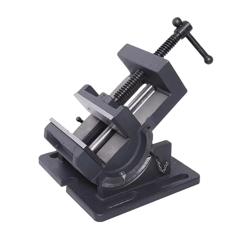 High Precision 0-90° Adjustable Angle Vise Guide Rod Tilting Bench Vise, 3