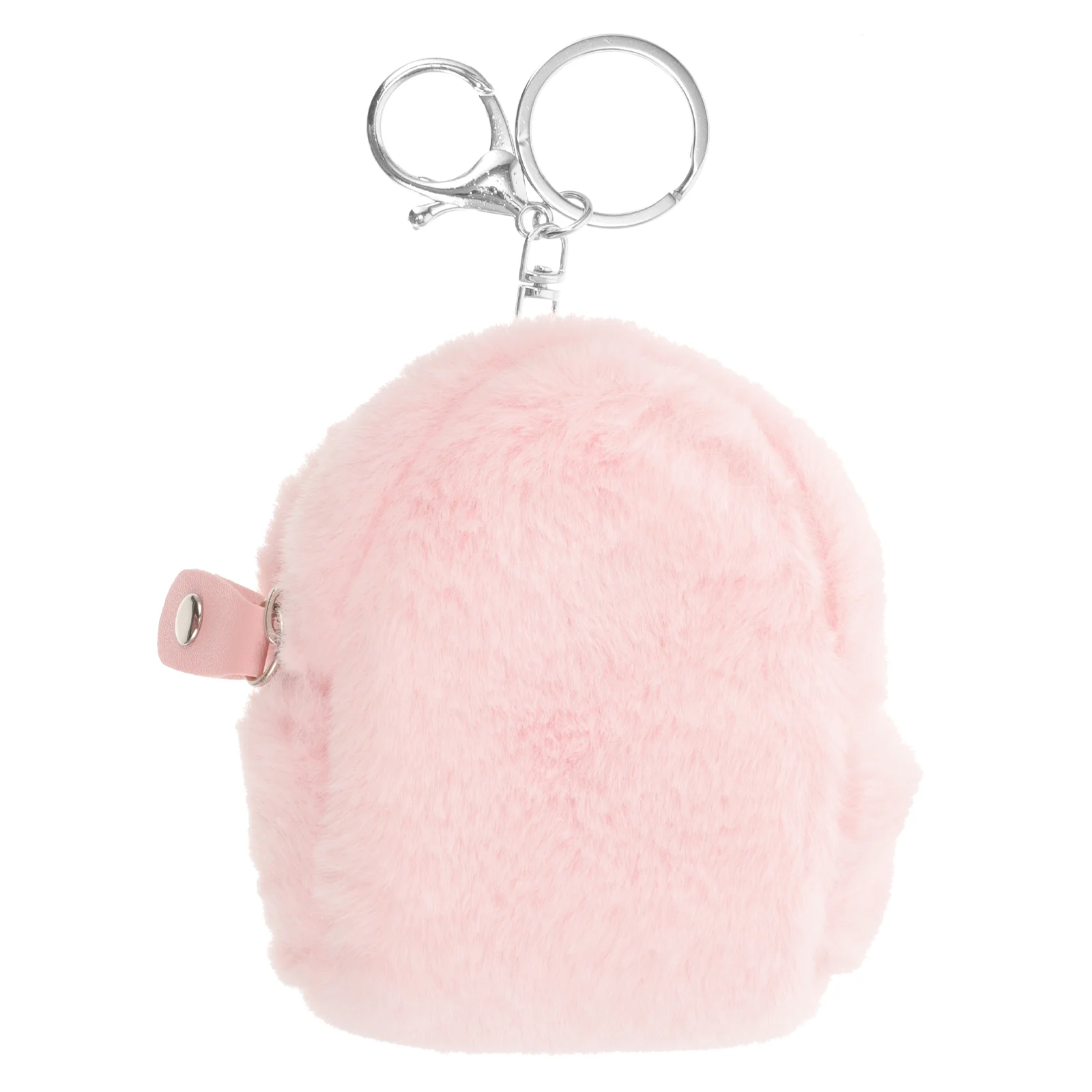 

Plush Keychain Pouch Backpack Shaped Keychain Wallet Furry Earphone Keychains Plush Purse Keyring Mini Cute Plush Bag Car Key