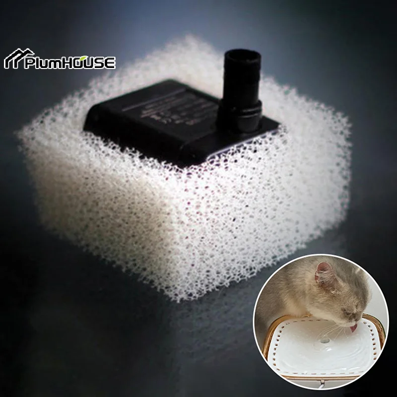 Foam Filters for Cat Water Fountain Pumps, Compatible with Square Dispensers for Fresher Drinking Water