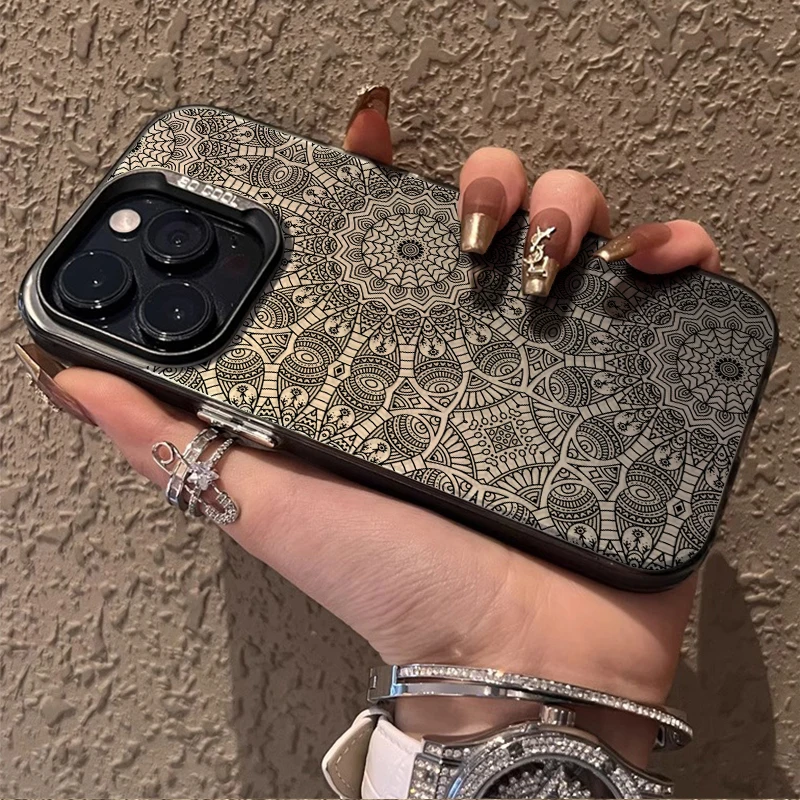 رائع الدانتيل نمط قضية الهاتف لسامسونج غالاكسي S23 S24 S25 S22 الترا S21 زائد FE A56 A36 A26 5G A16 A06 4G نوت 20 غطاء #6