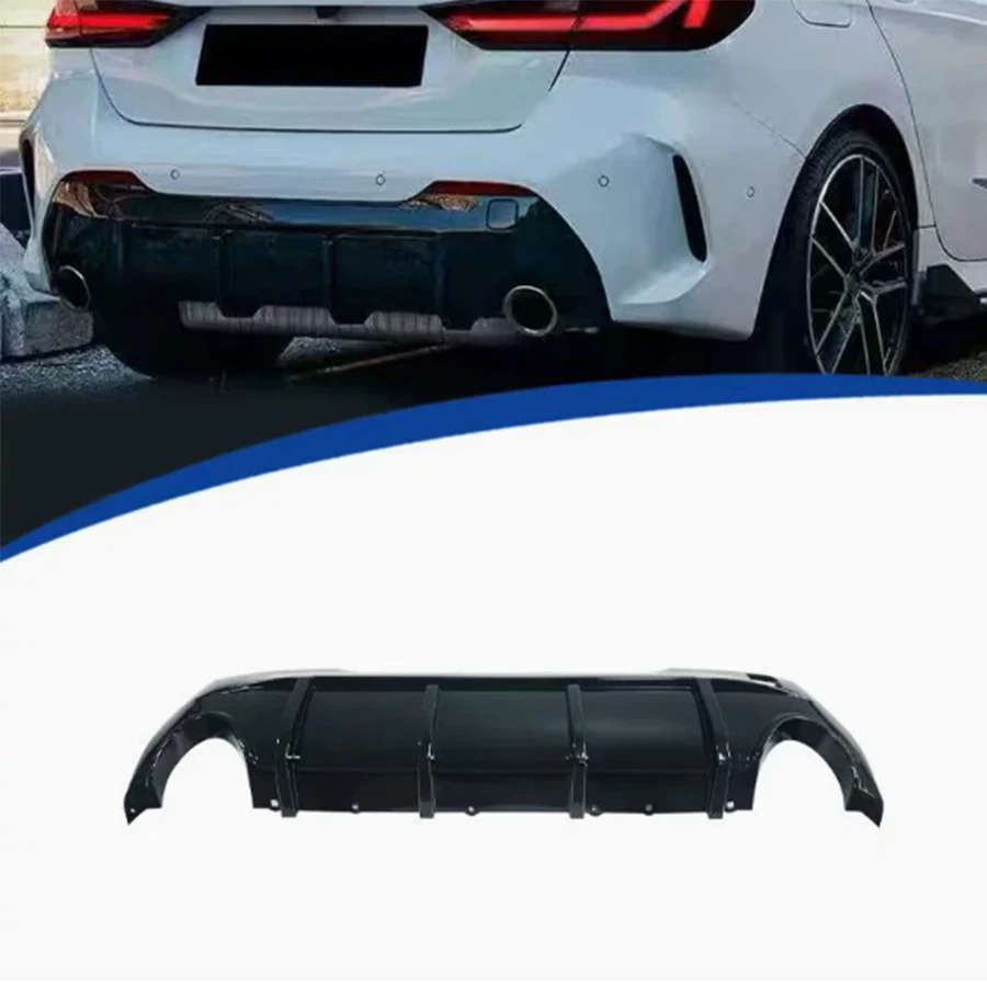 

Bright Black Car Rear Bumper Diffuser Rear Splitters Spoiler For BMW 1 series F40 2020-2024 Glossy Black Back lip Car Accessorie