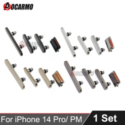 Aocarmo For Apple iPhone 14 Pro Max 14Pro 14PM Full Set Side Key Power On Off Volume Mute Buttons Replacement Parts