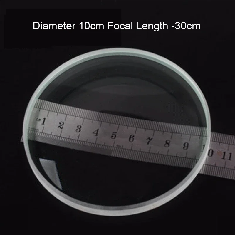 Dia.30-100 Double Sides Concave Glass Lens Optical Instrument Experimental Equipment Laboratory Physical Optics Experiment Tool