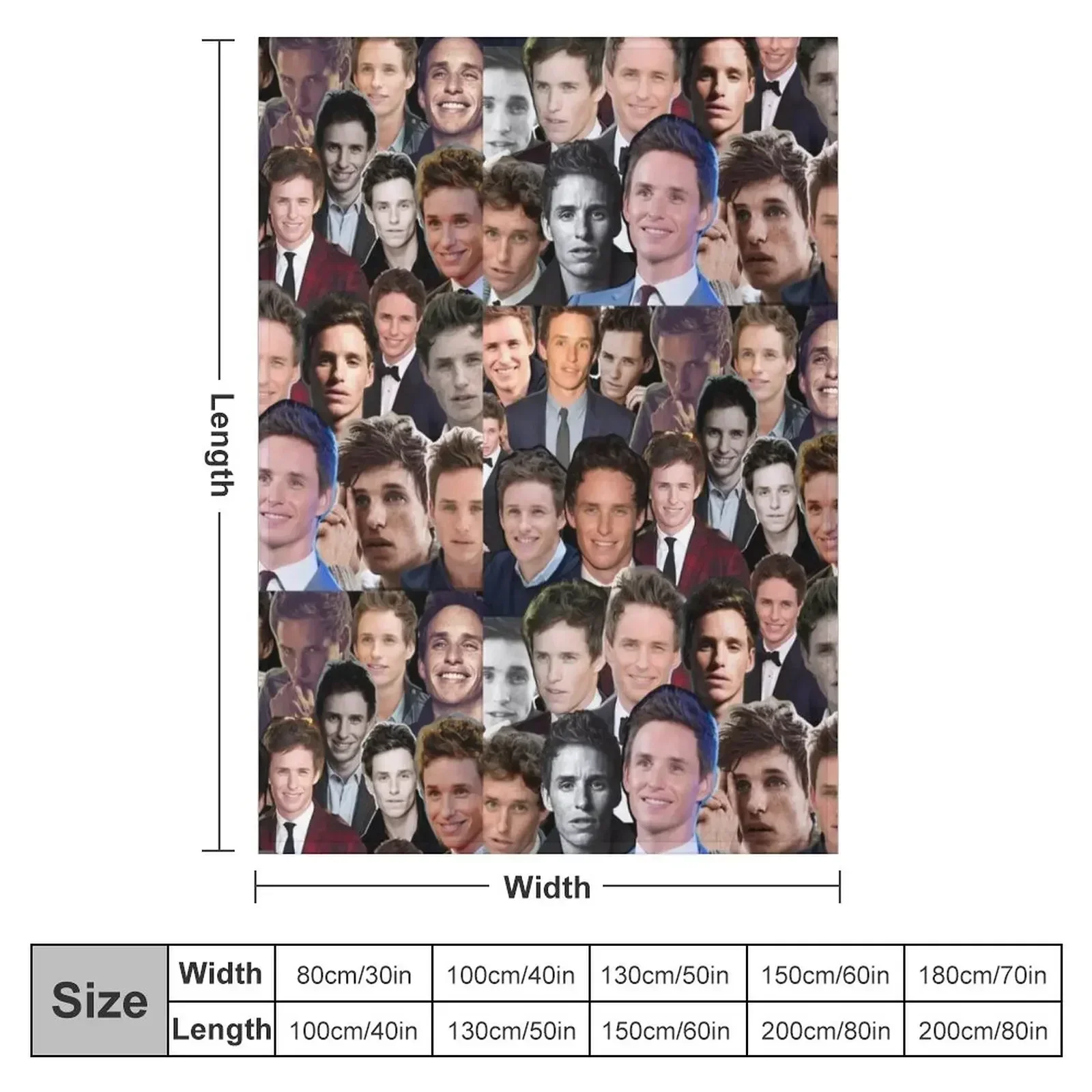 Eddie Redmayne Collage Throw Blanket Decoratives valentine gift ideas Blankets