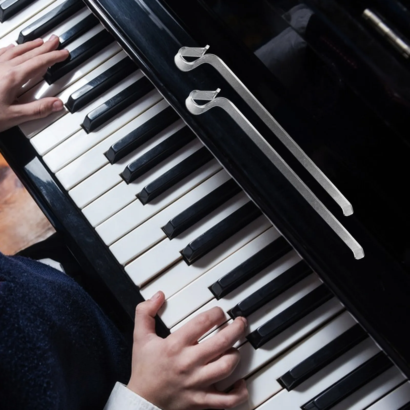 1Pair Transparent Music Sheet Holder Clips Designed for Upright Pianos Prevent Page Flipping Improve Reading Home Practice