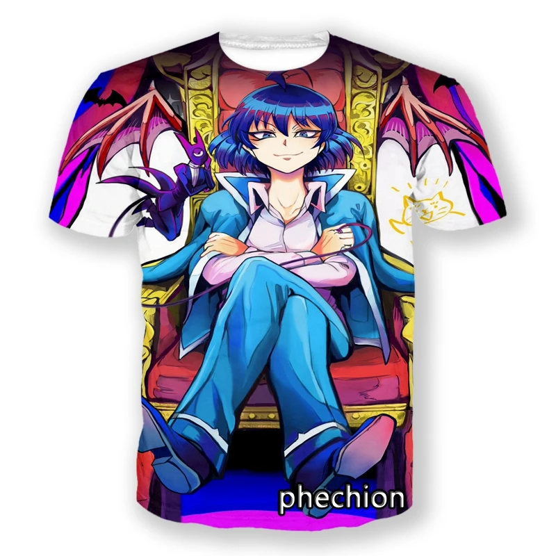 phechion Fashion Men/Women Welcome to Demon-School, Iruma-kun 3D Print Short Sleeve T-Shirt Casual Hip Hop Summer T Shirt S50