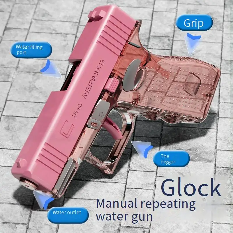 Mini Glock water gun automatic rebore spray long range water pistol children\'s water toy