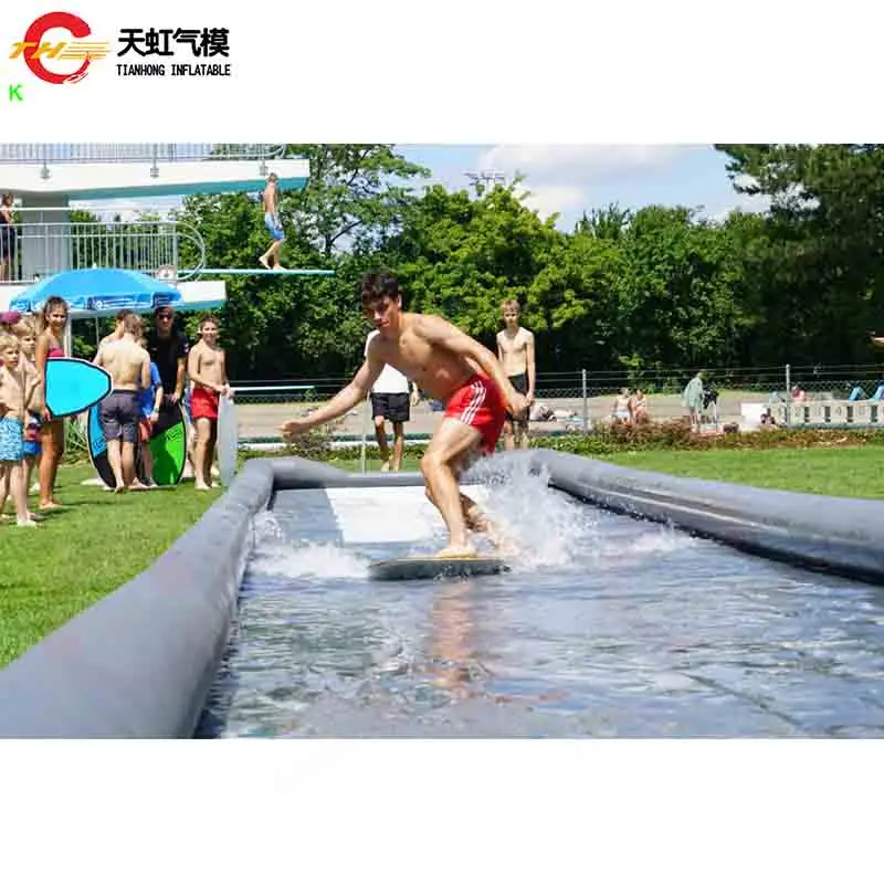 Spedizione Rapida: Piscina Gonfiabile da 50 Piedi per Skimboard, Giochi di Wakeboard, Scivolo d'Acqua Ermetico