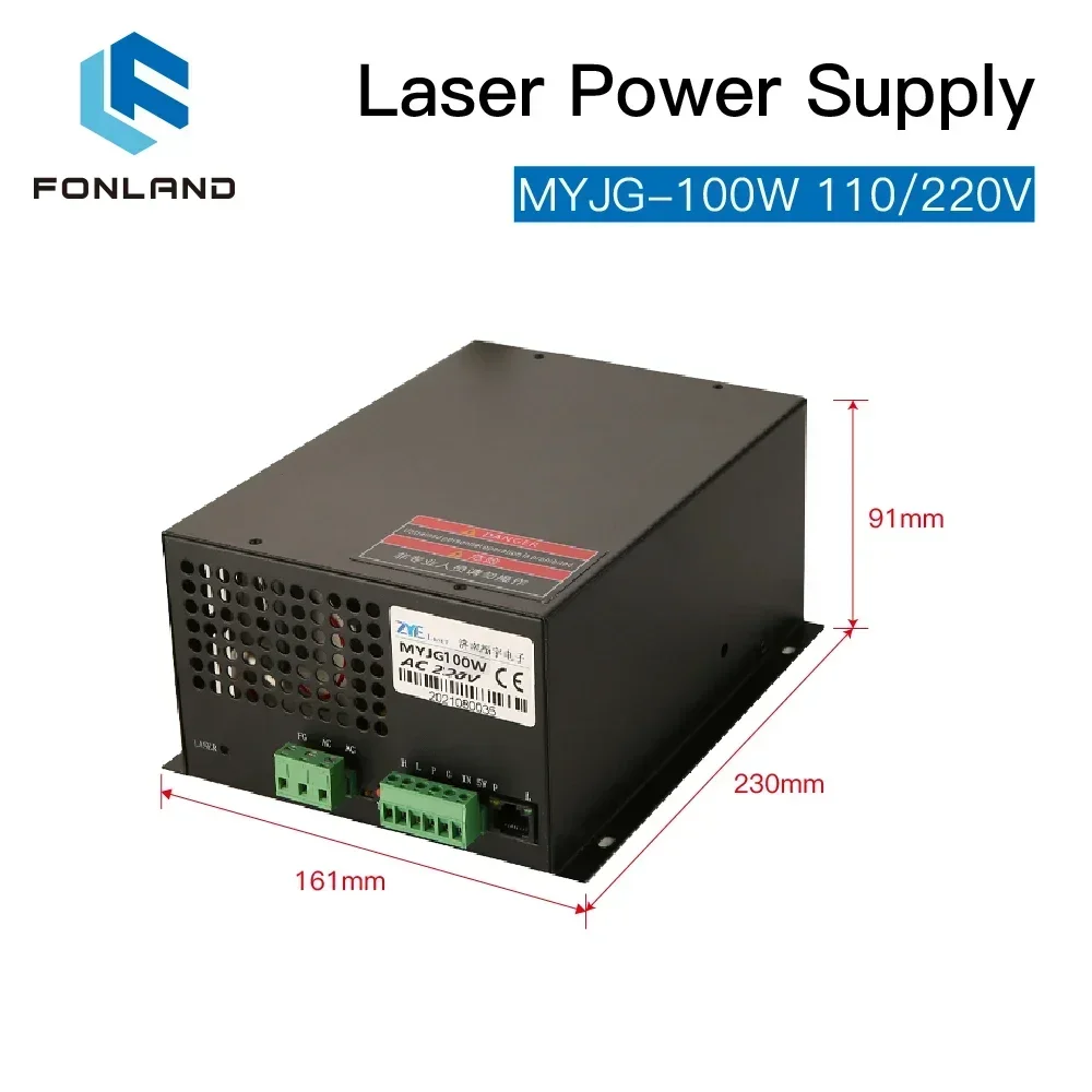 Fonland 80-100W CO2 Laser Power Supply Replacement for RECI W2 T2 CO2 Laser Tube Engraving Cutting Machine M100W category