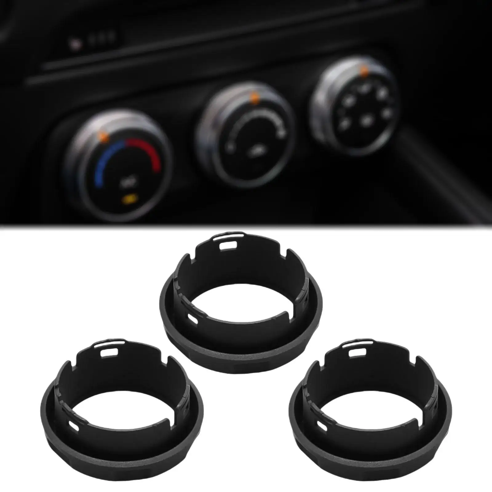 3 Pieces Central Console Air Conditioner Knob Covers LR029591 Easy to Install for Land Rover Range Rover Sport 2009-2013