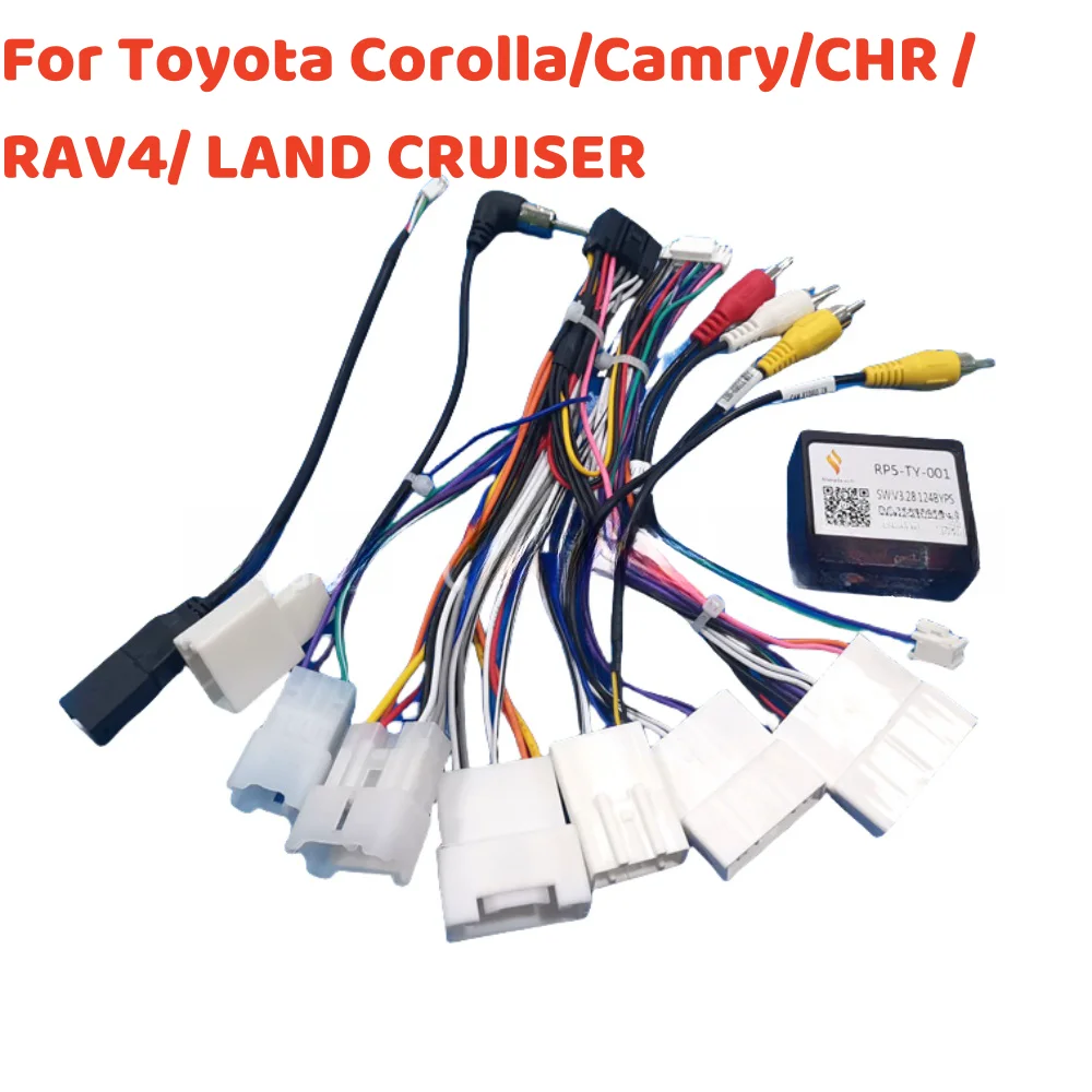 

For Toyota Corolla/Camry/CHR /RAV4/ LAND CRUISER/ SIENNA/ PRADO/ALPHARD/TUNDRA Android 2 Din GPS Video Player Power Cable Canbus