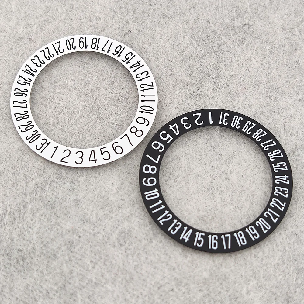 NH35 الملونة عجلة التاريخ التصحيح أبيض أسود خلفية استبدال تاريخ القرص 6H صالح لحركة NH34 NH35A NH36A