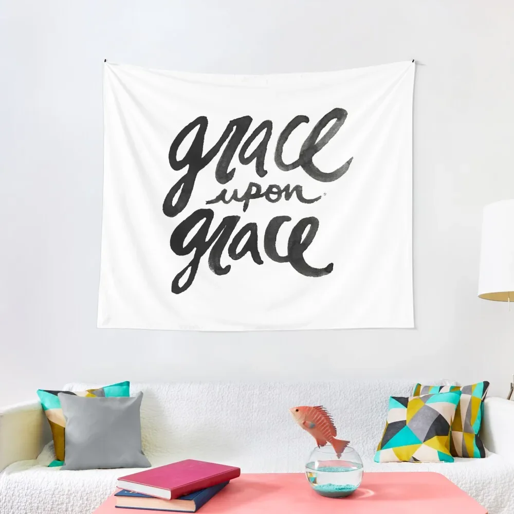 Grace upon Grace Tapestry Room Decor Korean Style Wall Deco Outdoor Decoration Tapestry