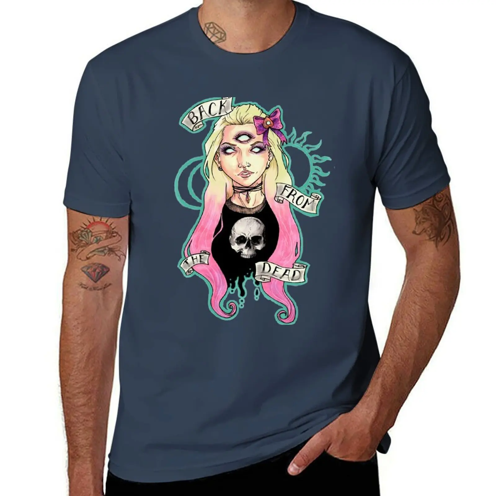 Girl High Resolution Ghost Logo T-Shirt Festival Party Tee Top