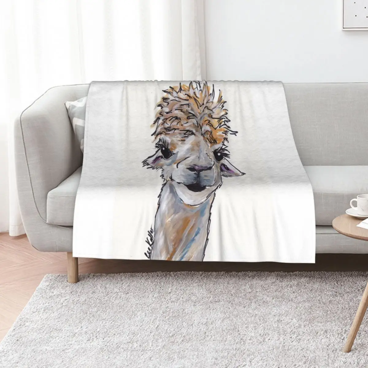 

Cute Alpaca Art, Angel Throw Blanket Luxury Brand Soft Plush Plaid Softest Vintage Blankets