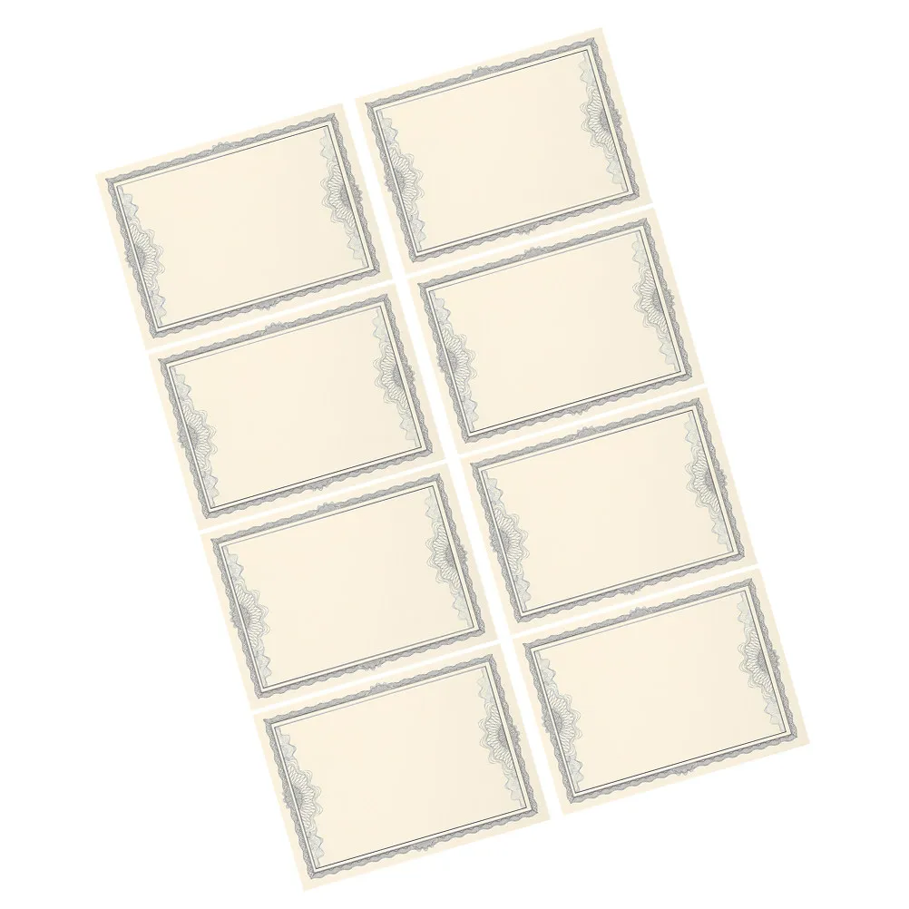 

8 шт. пустых внутренних листов для сертификатов/дипломов, бумага для печати наградных бланков для выпускников, школьных наград и поощрений сотрудников