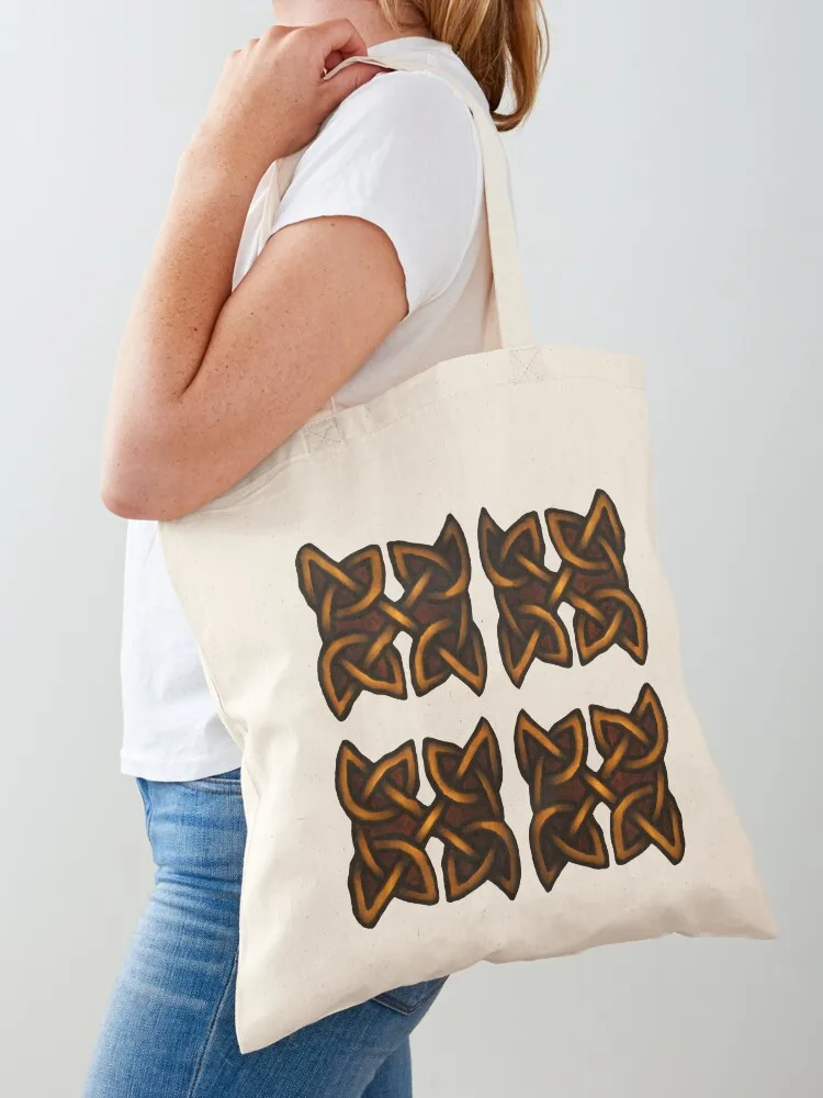 

Green and Gold Celtic Knot Tote Bag hand bag Eco bag tote custom Women's bags
