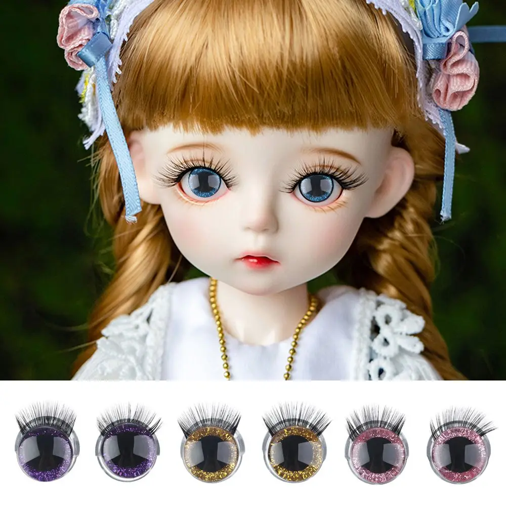 20mm Stuffed Toys DIY Eyes with Eyelashes Flashing Eyes 3D Eyes Doll Accessories