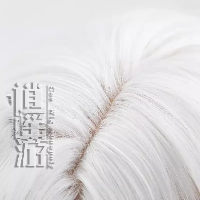 باروكة من Arlecchino-شعر مستعار قصير أبيض وأسود ، شعر اصطناعي ، مقاوم للحرارة ، باروكات أنيمي تأثيري ، قبعة ، حفلة هالوين ، 45 *