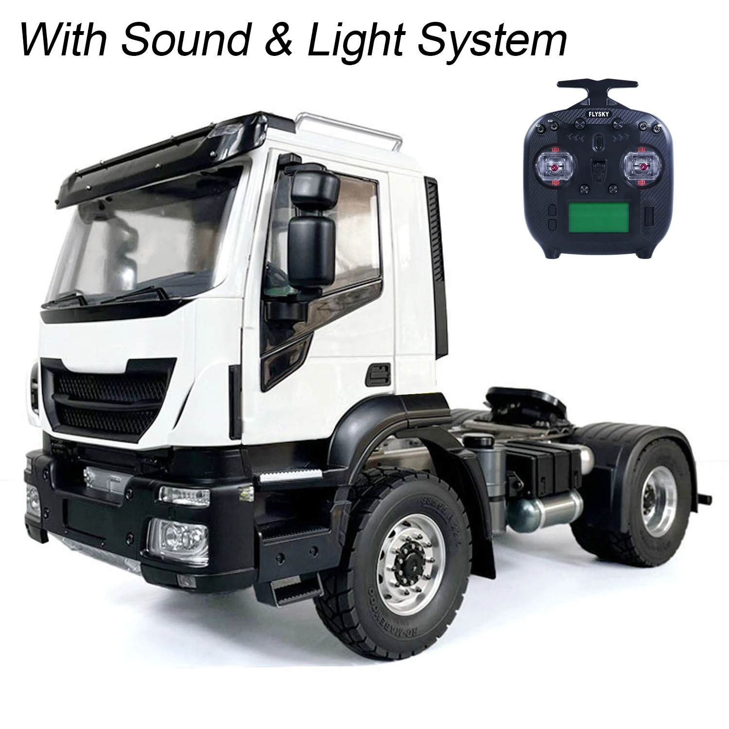 

1/14 RC Tractor Truck Upgraded 4x2 Remote Control Cars Sounds Lights 2-speed Transmission Finshed Cars Toy for Boys TH23183