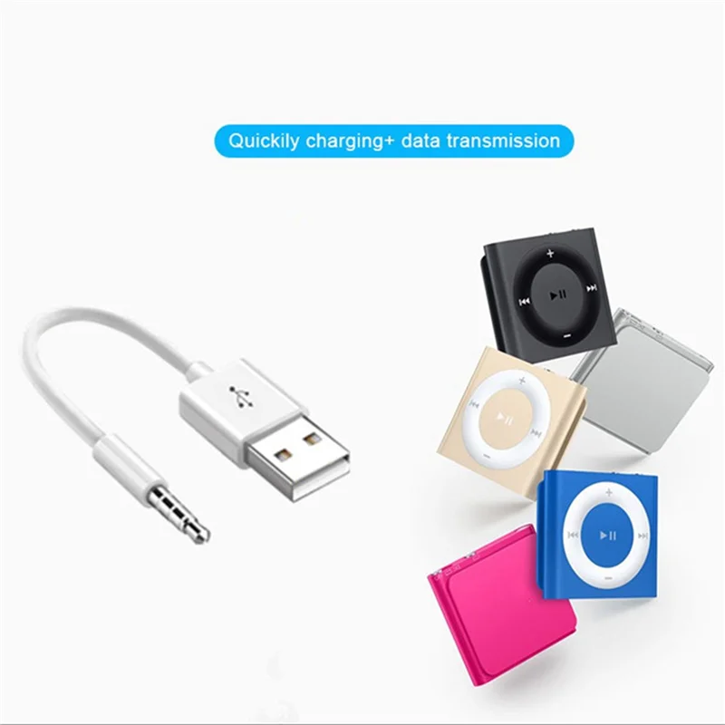 A14M 5X مناسب لكابل بيانات Ipod SHUFFLE USB Mp3 شحن 3، 4، 5، 6 سلك شاحن الجيل السابع