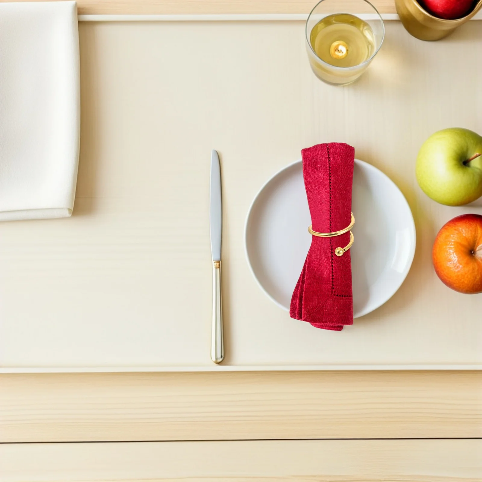 

Napkin Buckle Dinner Table Decors Decorative Holders Banquet Rings Bulk Gold Clasp Fall Dining Cloth