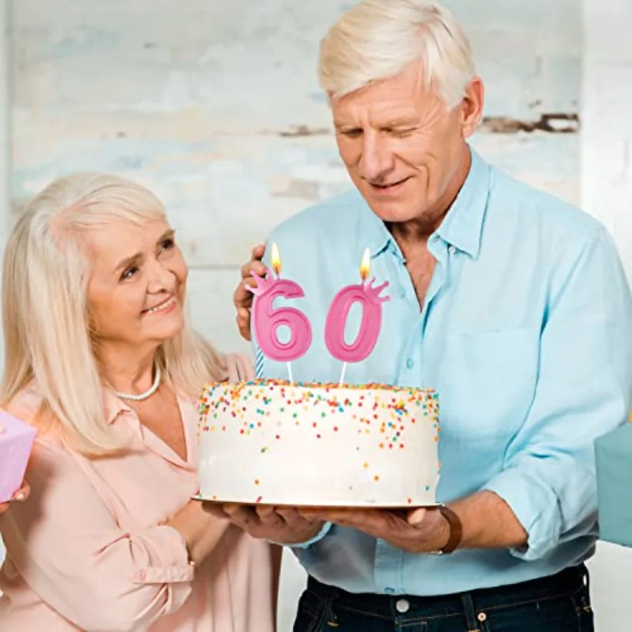 3 Ih Birthday Number Candle 3D Number Candle with Crown Decor Large Cake Topper Number Candles for Birthday Ca Wedding Annivers