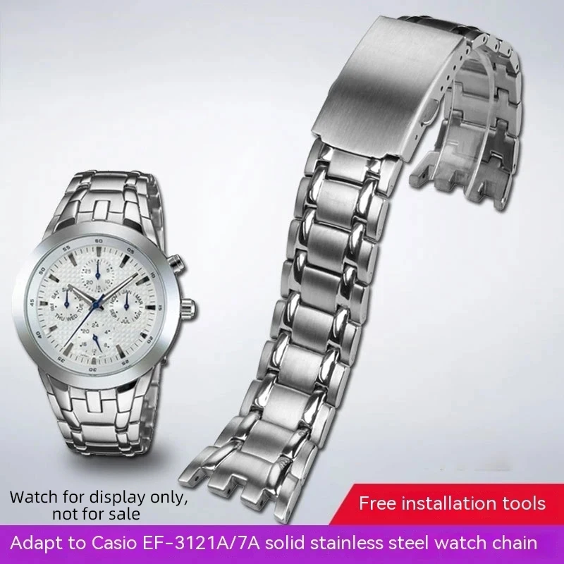 

EF312 Stainless Steel Watch Band For Casio 3745 EF-312D-1A/7A Metal Watch Band Special Bracelet Solid Steel Watch Chain Men's