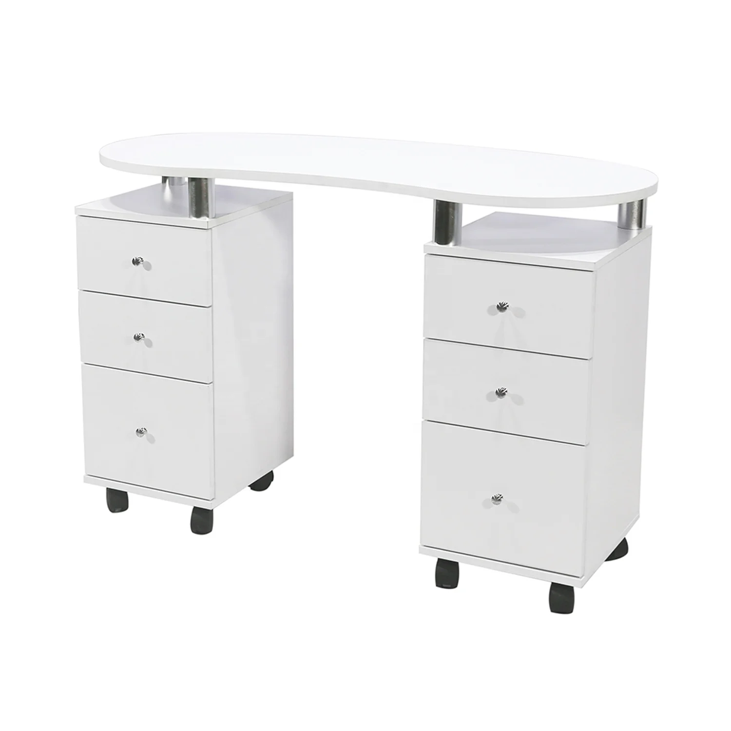 

Manufacturer wholesale Hot Selling Manicure Table With Vacuum Cleaner Salon Beauty White Station Desk