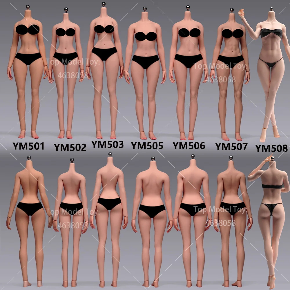 YM501 502/3/5/6/7/8 YM610 1/6 Makeup ver. Seamless Body  12'' Female Soldier Action Figure Model Dolls